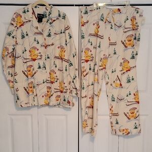 New Nick and Nora Downward Duck Flannel Pajamas woman XXL. 2X